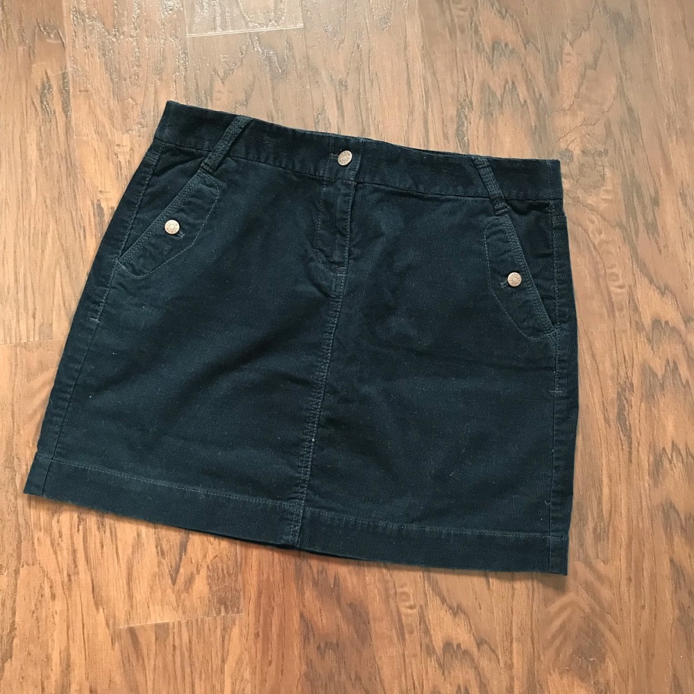 J. crew Corduroy black Skirt with Pockets